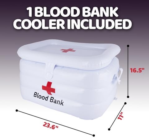 Halloween Inflatable Cooler - Hospital-Inspired Halloween Inflatable Drink Cooler Holder Chills Beverage, Snacks