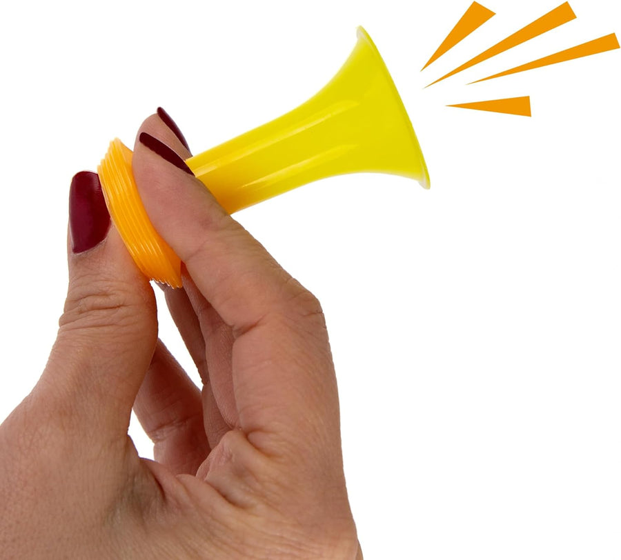Mini Trumpet Party Noise Makers - Set of 12 Party Horns - Party Blowers for Kids in Assorted Bright Colors