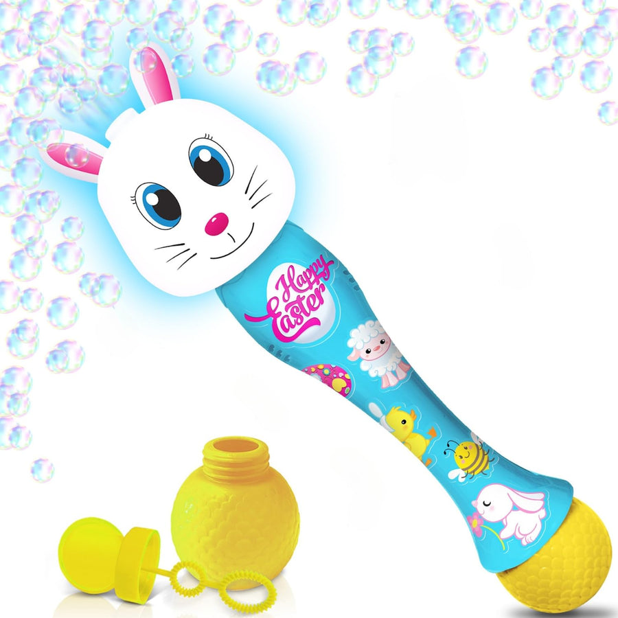 Easter Chick Bubble Wand, Easter Basket Stuffers for Toddler, 14" Light Up Automatic Bubble Maker with LED & Music, Bubbles for Kids, Toys for Toddlers 1-3