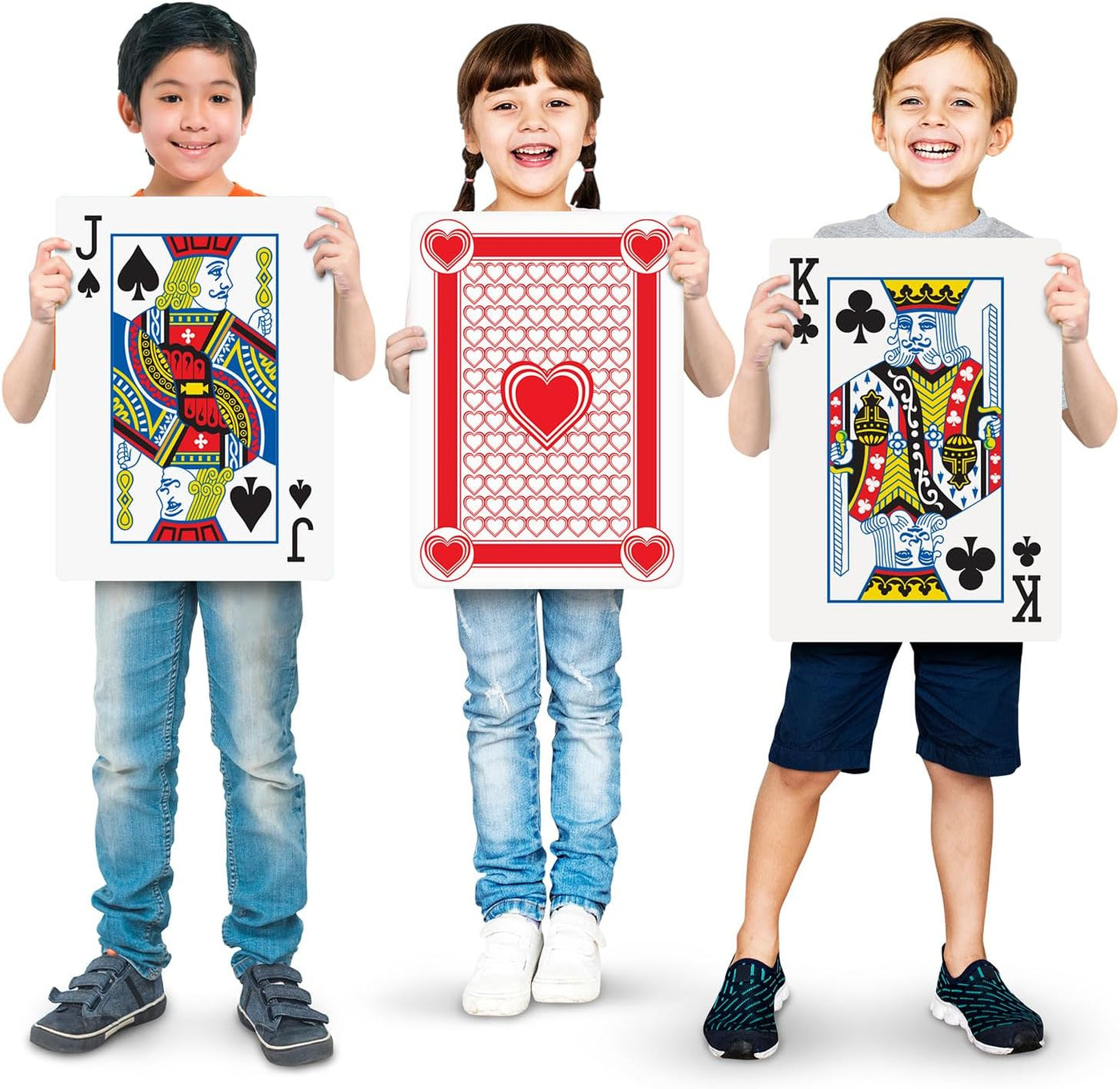Jumbo Giant Poker Playing Cards Deck - 10.5"es X 14.5"es - Extra Large Card Set with 2 Jokers - Huge Casino Game Cards for Kids and Adults - Oversize Poker Party Decorations - 1 Pack