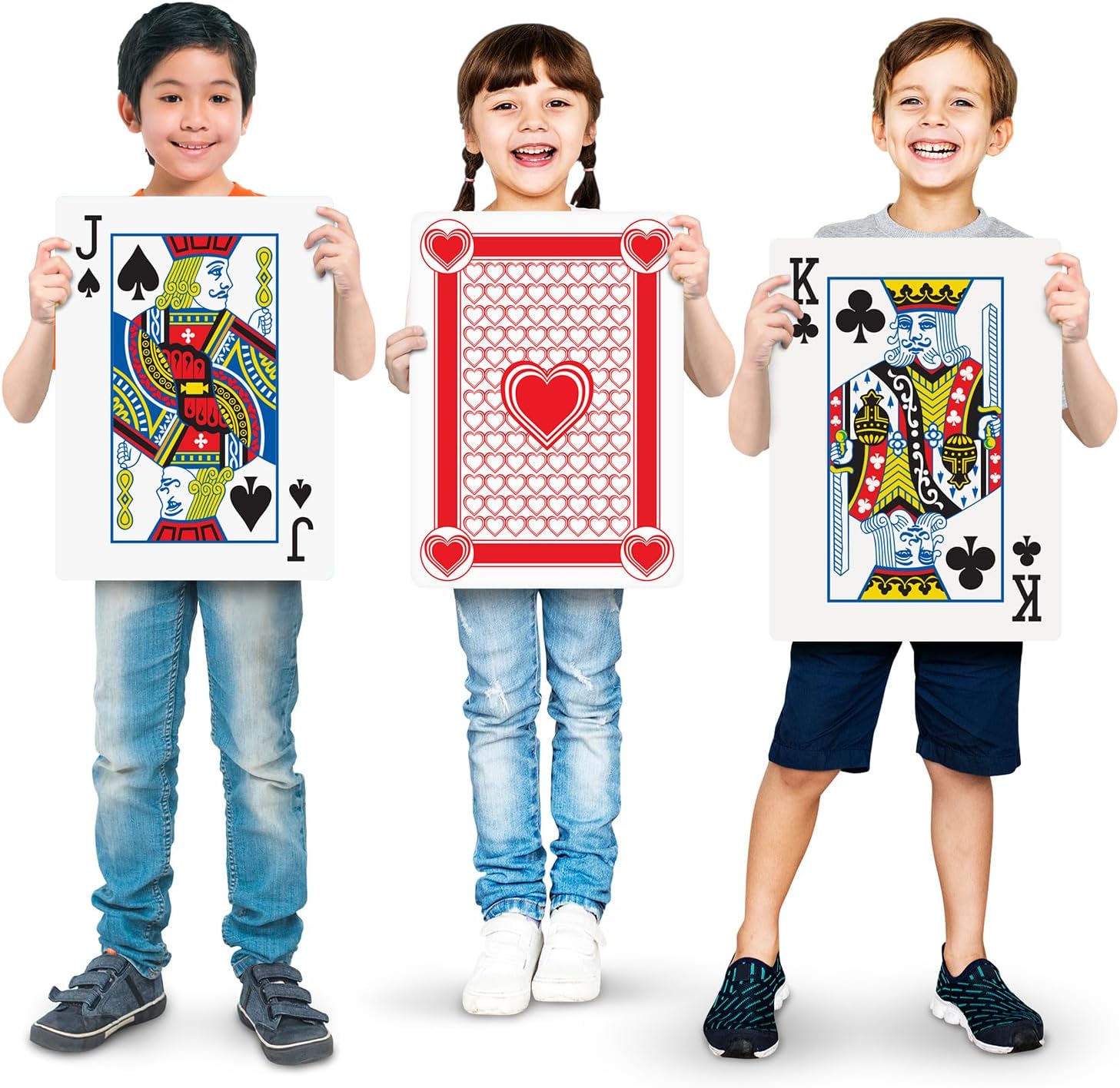 Jumbo Giant Poker Playing Cards Deck - 10.5"es X 14.5"es - Extra Large Card Set with 2 Jokers - Huge Casino Game Cards for Kids and Adults - Oversize Poker Party Decorations - 1 Pack