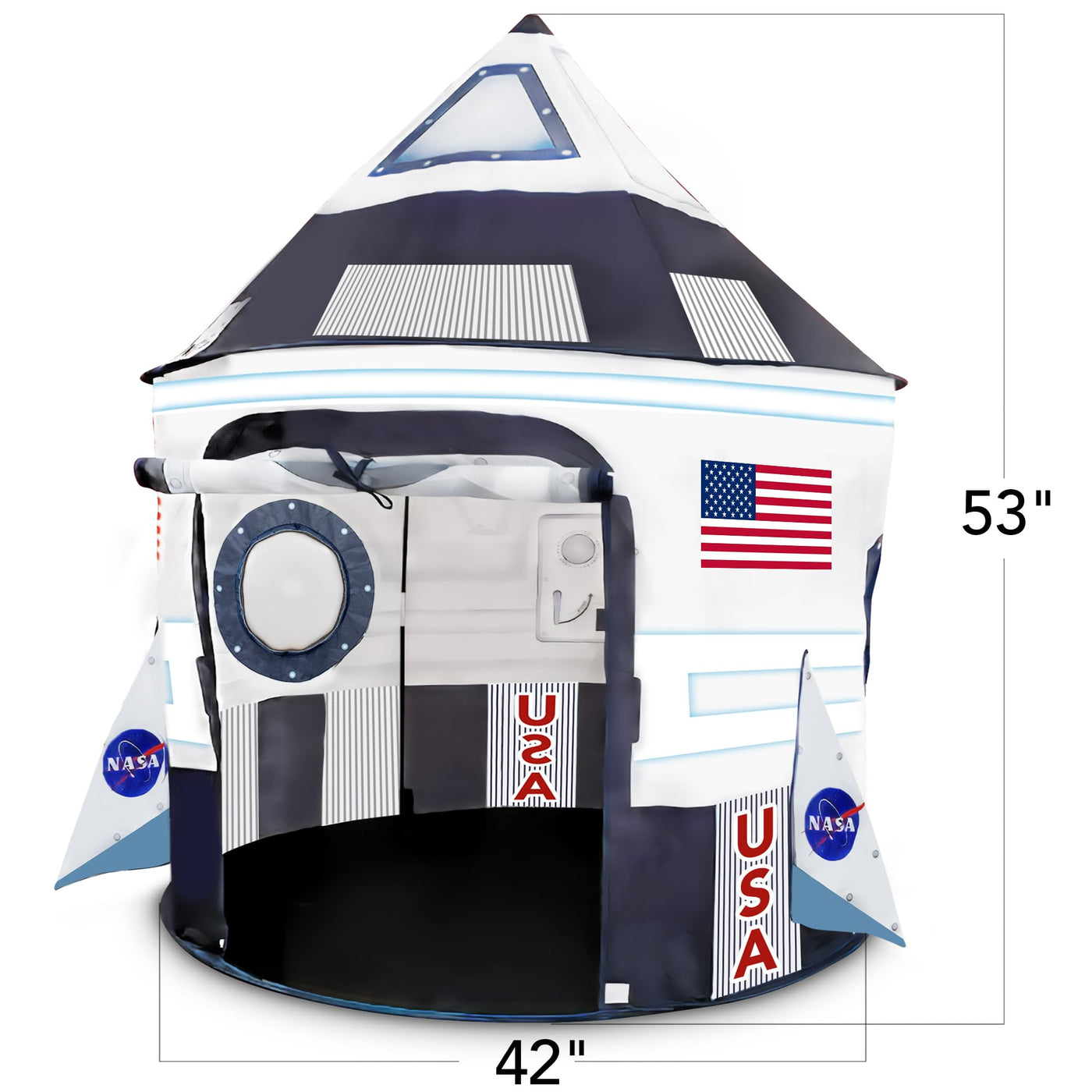 Rocket Ship Pop Up Play Tent for Kids, Ages 4-12