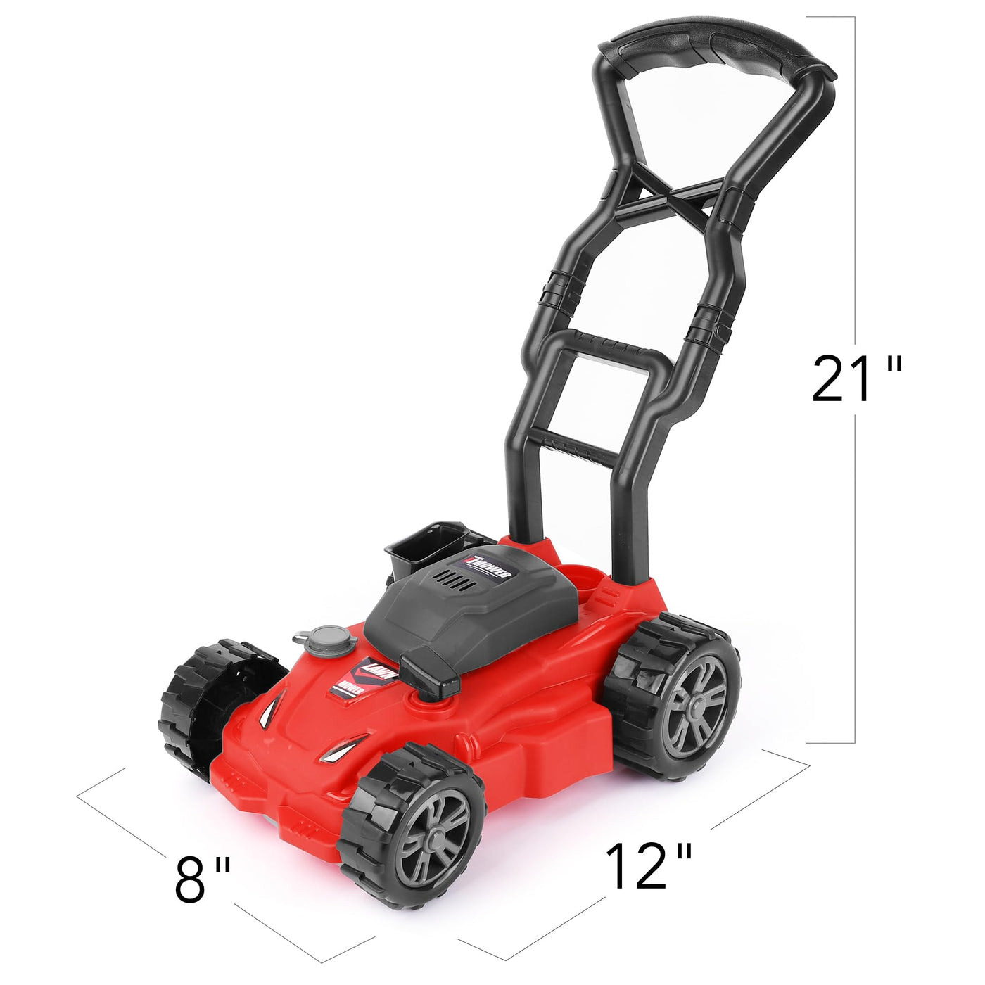 Kids’ Lawn Mower Toy - 21 Inches Tall - Lawn Mower for Kids with Startup Sound and Wheels with Realistic Motor-Like Sound