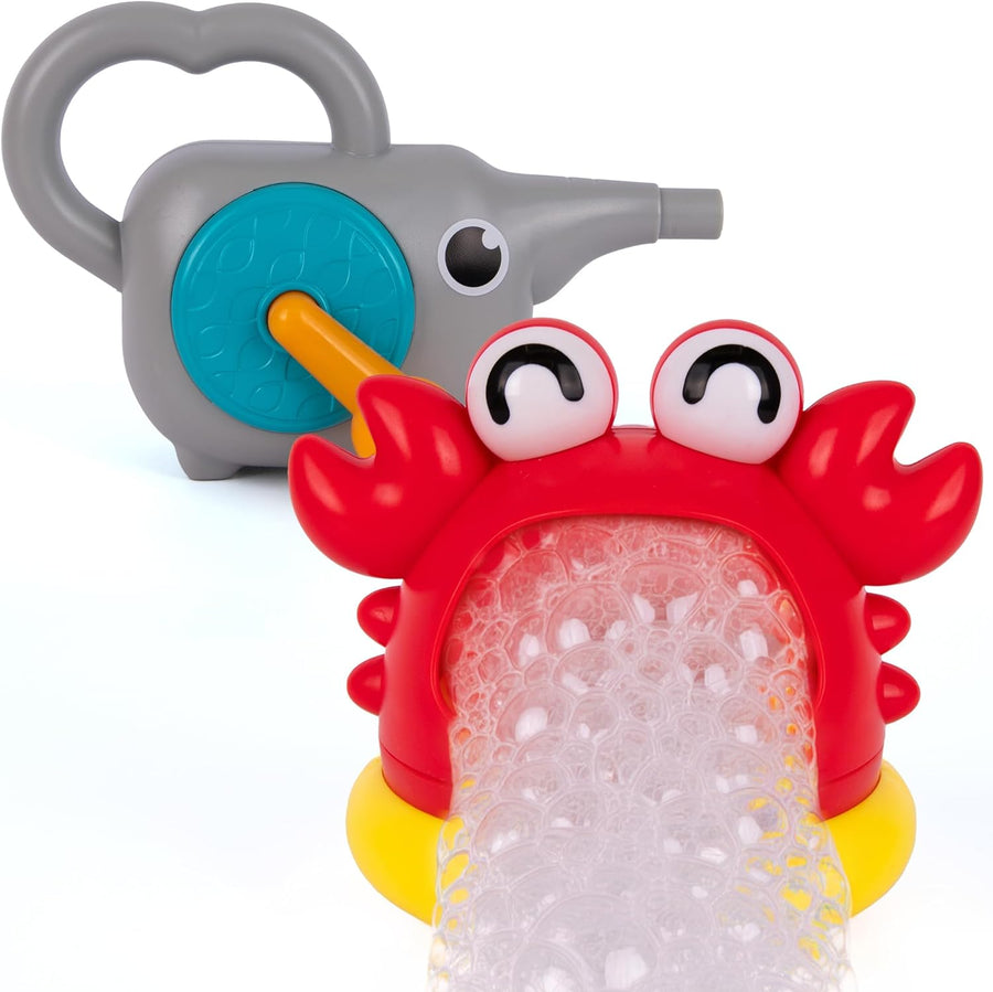 Crab Bubble Machine Bath Toy - Bath Bubble Machine for Babies with 2 Attachments for Lots of Bubbles