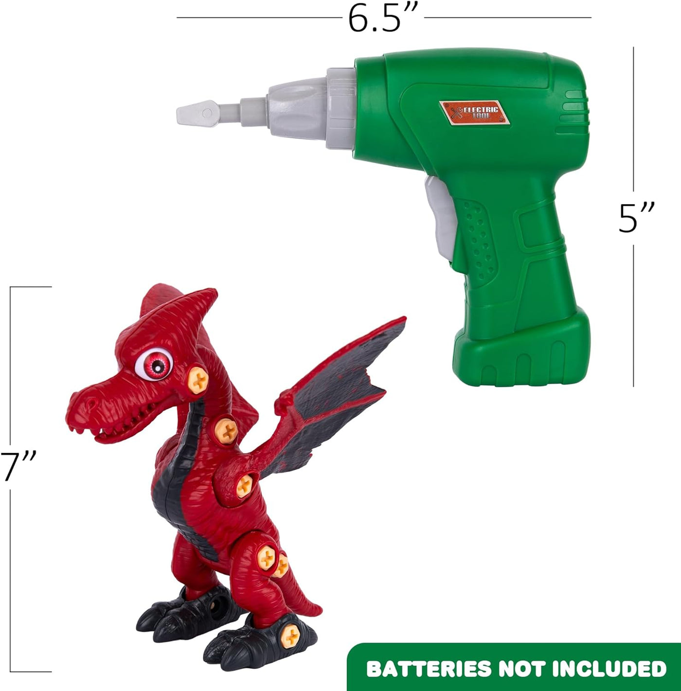 Dinosaur Toys for Boys 3-7 - Kids Take Apart STEM Construction Toy with Electric Drills, Assorted Tools, and Toy Dinosaur Parts