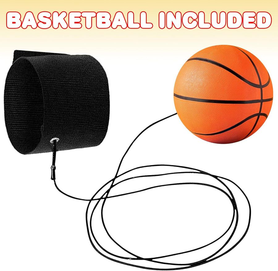 2.25" Sports Wrist Balls - Set of 3 - Includes Basketball, Baseball, and Soccer Ball Wristband Toys - Durable Foam String Attached Rebound Balls - Party Favor, Gift Idea for Kids