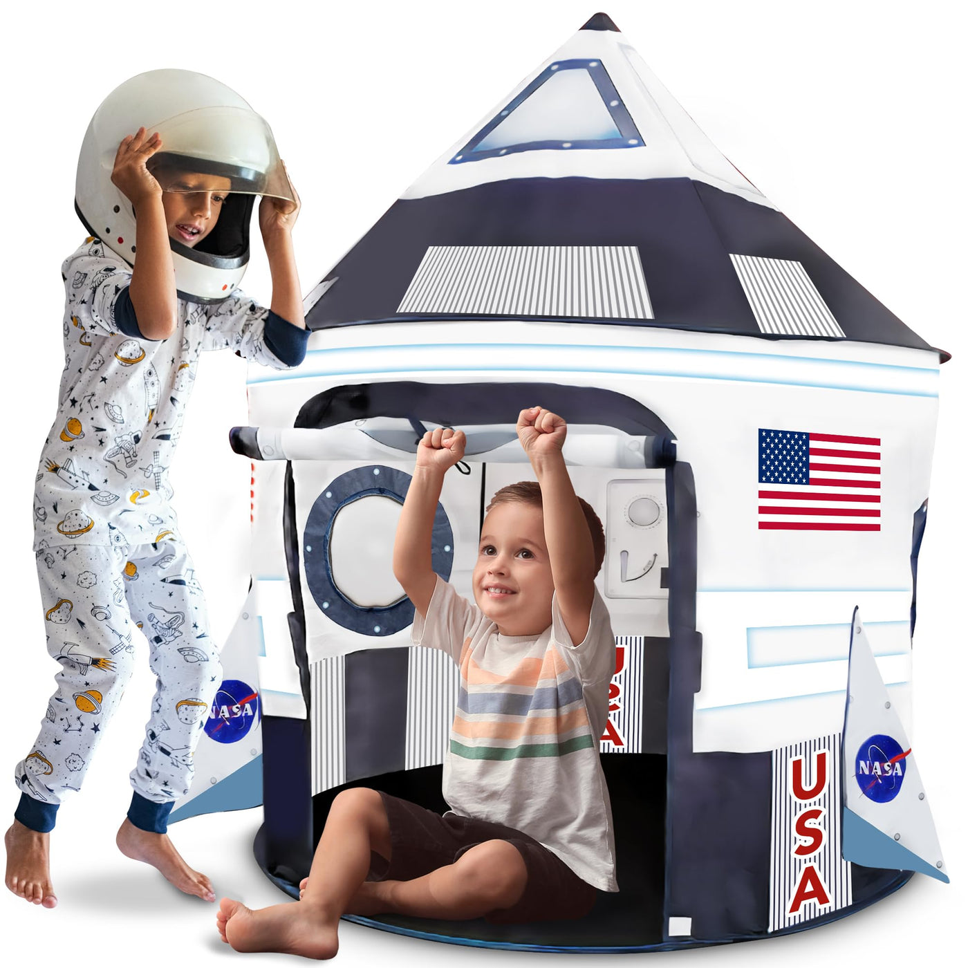 Rocket Ship Pop Up Play Tent for Kids, Ages 4-12