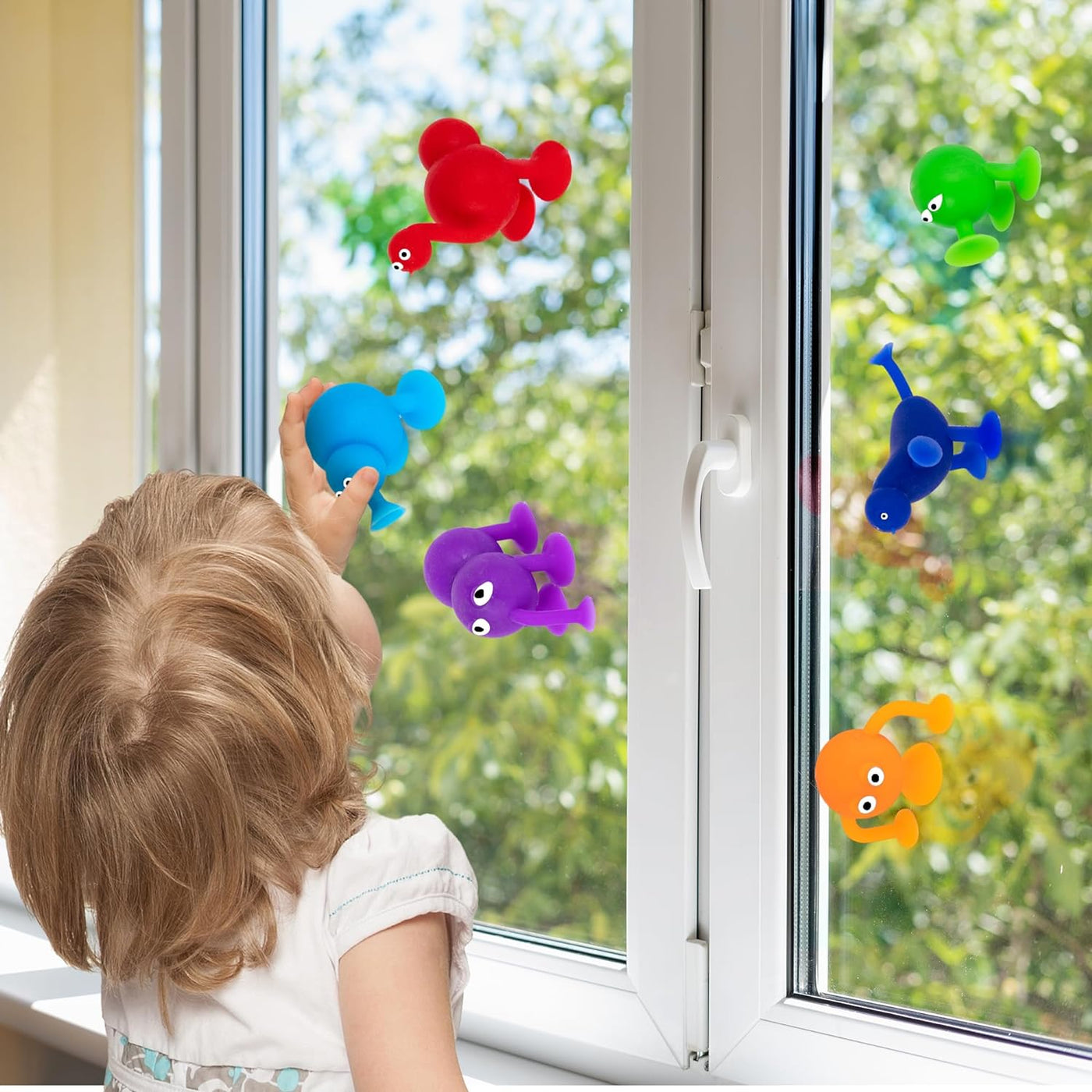 Suction Creature Bath Toys for Kids - Set of 12 Suction Cup Toys - Mold Free Bath Toys in Assorted Colors and Shapes