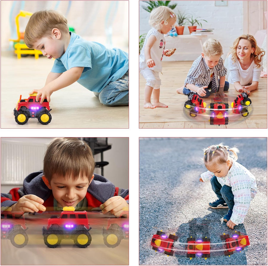 Light Up Monster Truck for Boys - Large Monster Truck Toy with Lights & Sounds - Big Monster Truck with Forward, Backward and Dance Driving Modes