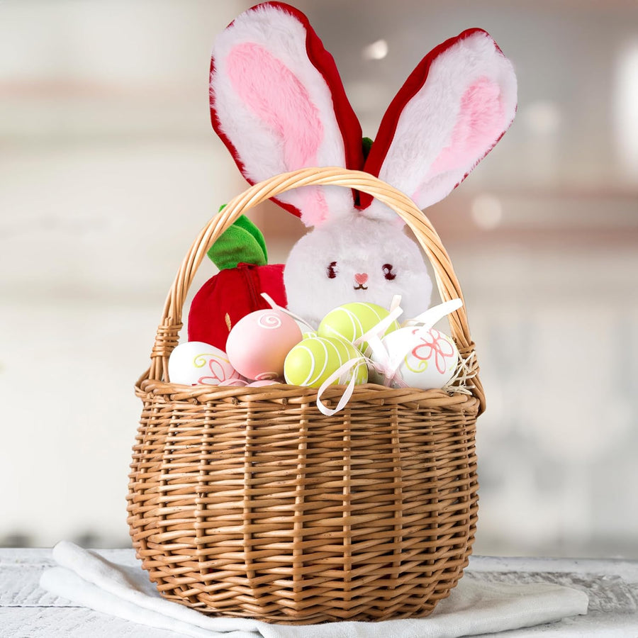Strawberry Easter Bunny Plush Toy - Strawberry with Easter Bunny Stuffed Toy Inside - Easter Basket Stuffers and Gifts for Kids - Doubles as Cute Easter Decor