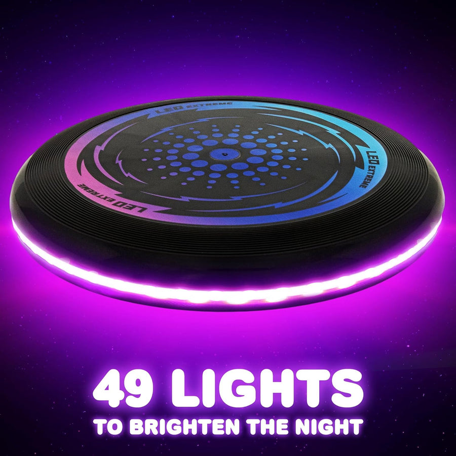 Light Up Flying Disc Toy - 1 Piece - Flying Disk for Kids with 49 Bright LEDs - Flying Disc for Day and Night Fun