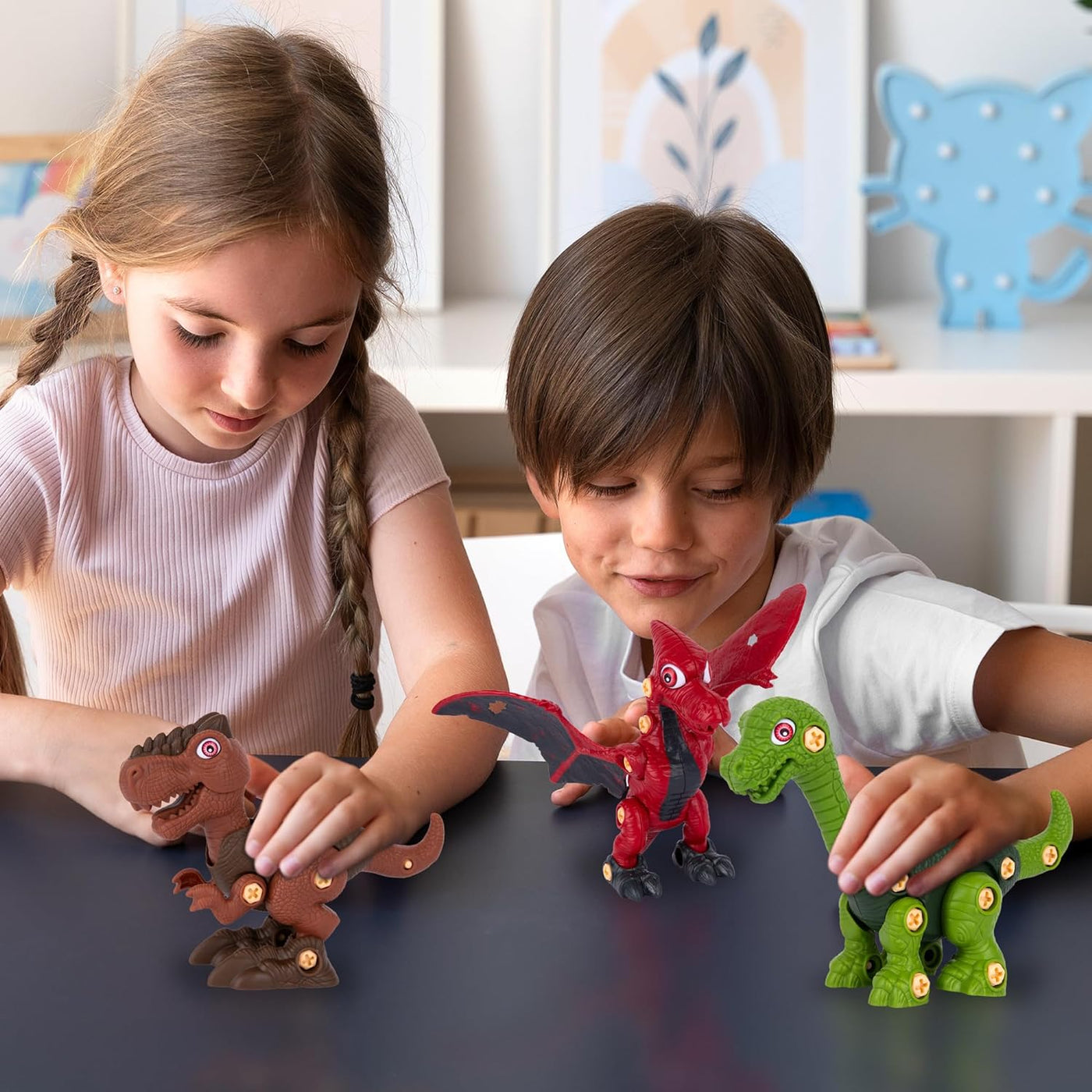 Dinosaur Toys for Boys 3-7 - Kids Take Apart STEM Construction Toy with Electric Drills, Assorted Tools, and Toy Dinosaur Parts