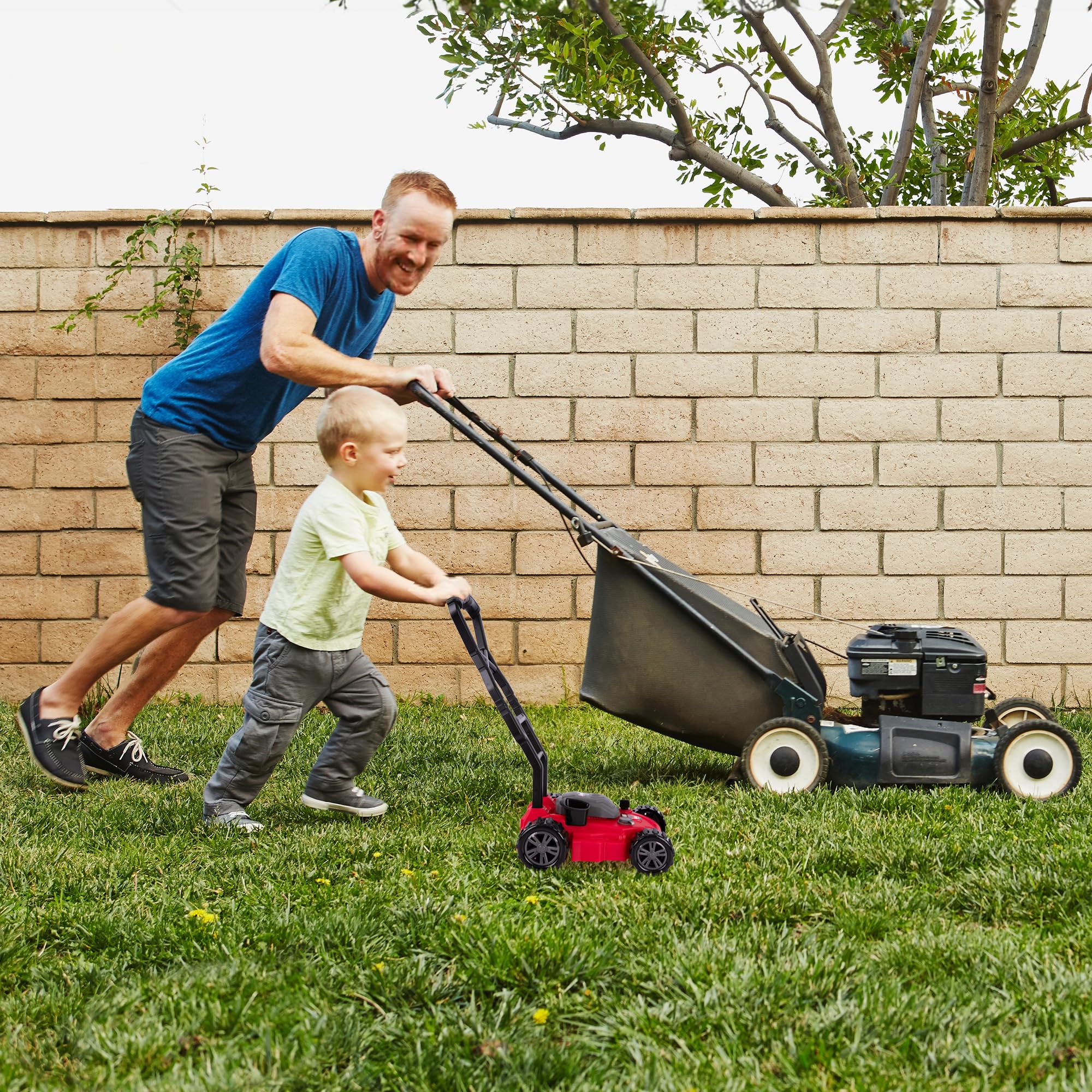 Kids’ Lawn Mower Toy - 21 Inches Tall - Lawn Mower for Kids with Startup Sound and Wheels with Realistic Motor-Like Sound