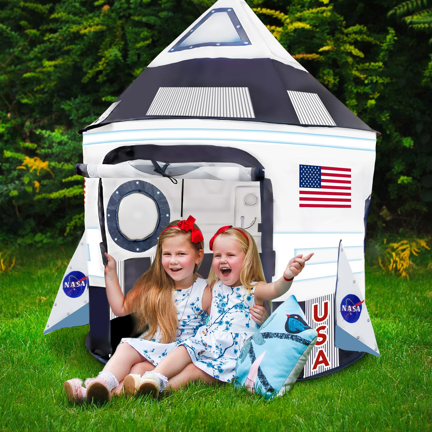 Rocket Ship Pop Up Play Tent for Kids, Ages 4-12