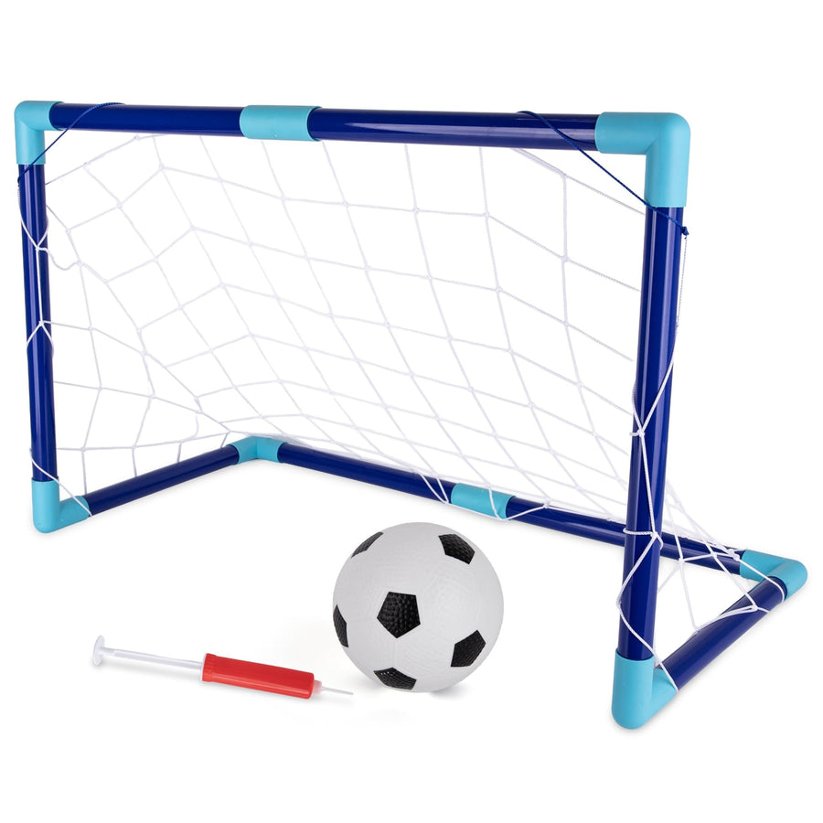 Kids Soccer Goal Set – 2ft x 3ft Net with Ball & Pump – Portable Backyard Soccer Toy