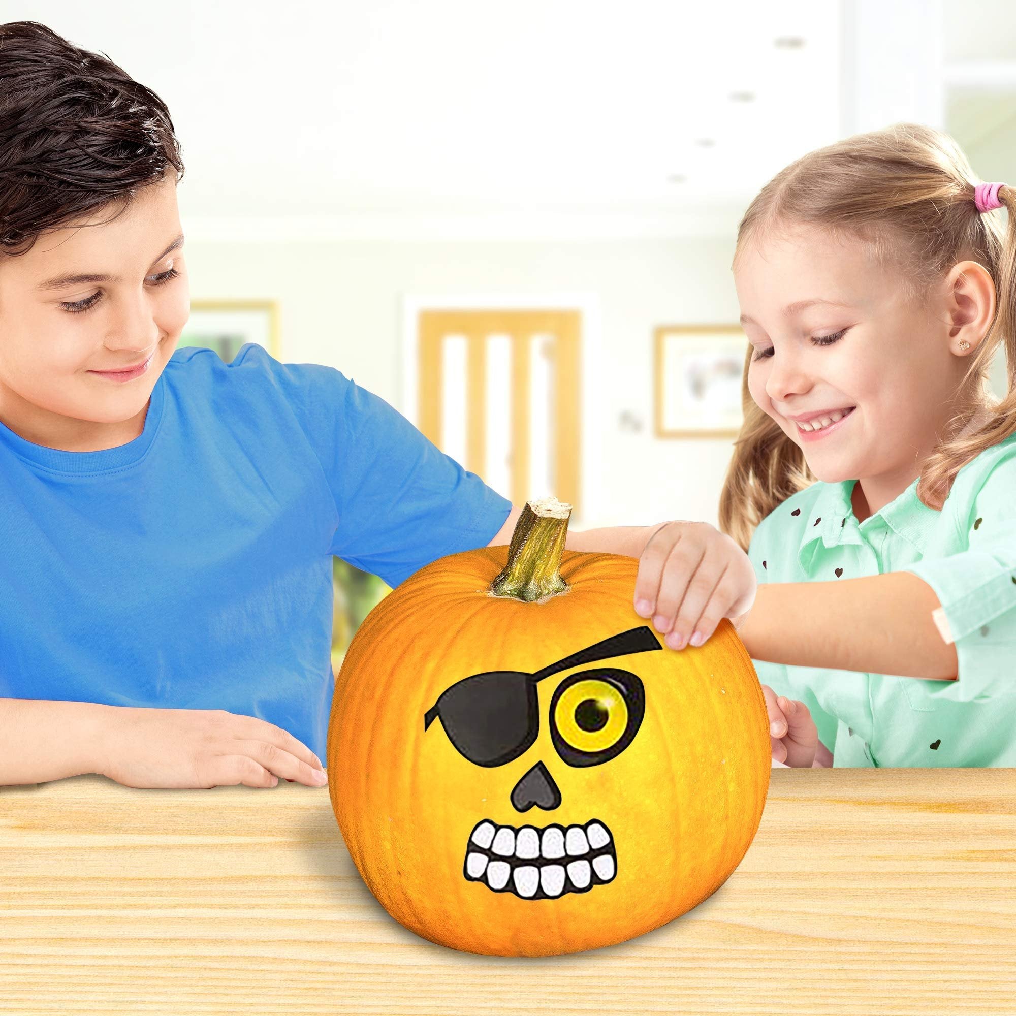 ArtCreativity Halloween Pumpkin Stickers for Decorating - 12 Sheets - Jack-o-Lantern - 26 Pumpkin Decorating Stickers - Cute Halloween Toddler Decor Idea - Pumpkin Party Favors - Halloween Favors
