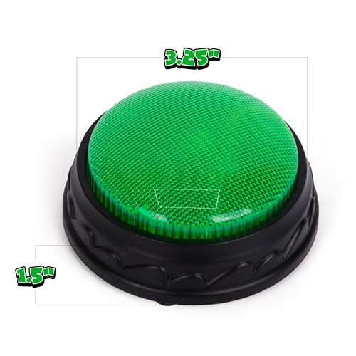 Light Up Game Buzzers - Set of 4 Answer Buzzers - Game Buzzer Set with Assorted Sound Effects - for Ages 3+