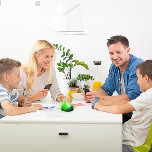 Light Up Game Buzzers - Set of 4 Answer Buzzers - Game Buzzer Set with Assorted Sound Effects - for Ages 3+