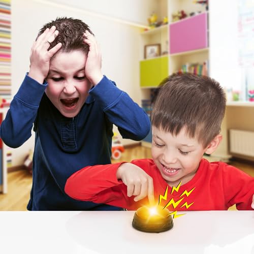 Light Up Game Buzzers - Set of 4 Answer Buzzers - Game Buzzer Set with Assorted Sound Effects - for Ages 3+