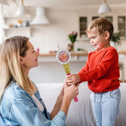 Valentines Day Light Up Wand - 13 Inch Light Wand for Kids with 16 LEDs, Light Spinner and Light Patterns