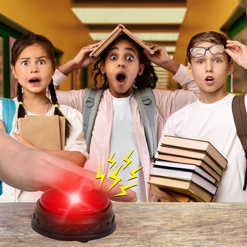Light Up Game Buzzers - Set of 4 Answer Buzzers - Game Buzzer Set with Assorted Sound Effects - for Ages 3+