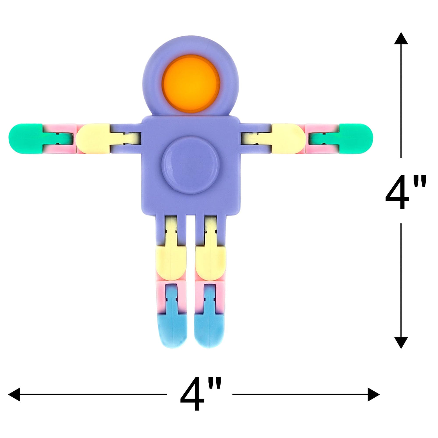 3 in 1 Robot Pop It Fidget Toys - Set of 12 Robot Fidget Toys - Bulk Fidget Toys for Sensory Play - For Kids 4 5 6 7 8