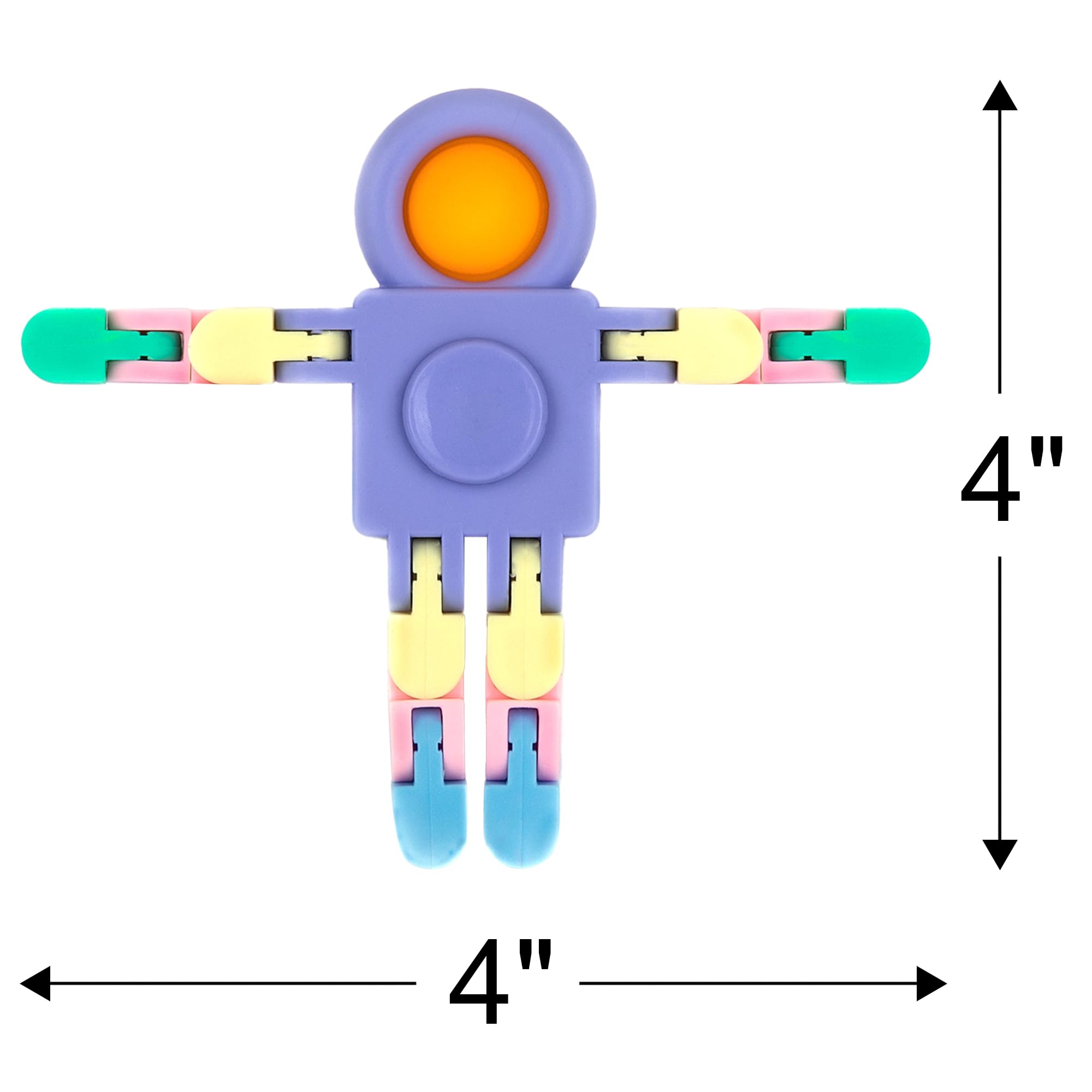 3 in 1 Robot Pop It Fidget Toys - Set of 12 Robot Fidget Toys - Bulk Fidget Toys for Sensory Play - For Kids 4 5 6 7 8