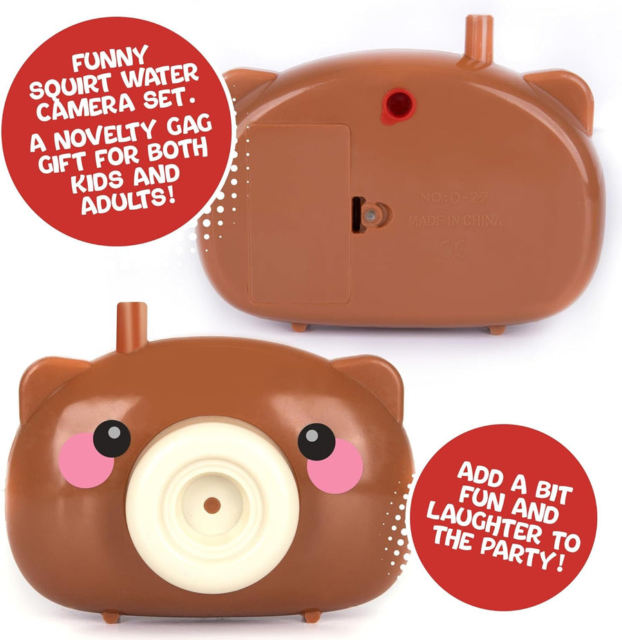 ArtCreativity Water Squirt Camera Toy - Set of 2 - Water Squirting Toy Camera for Kids - 2 Animal-Themed Designs