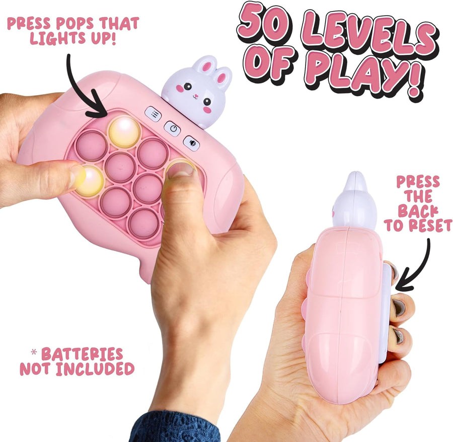 Quick Push Pop It Game for Kids - Light Up Pop-It Game with 4 Modes for Hours of Fun