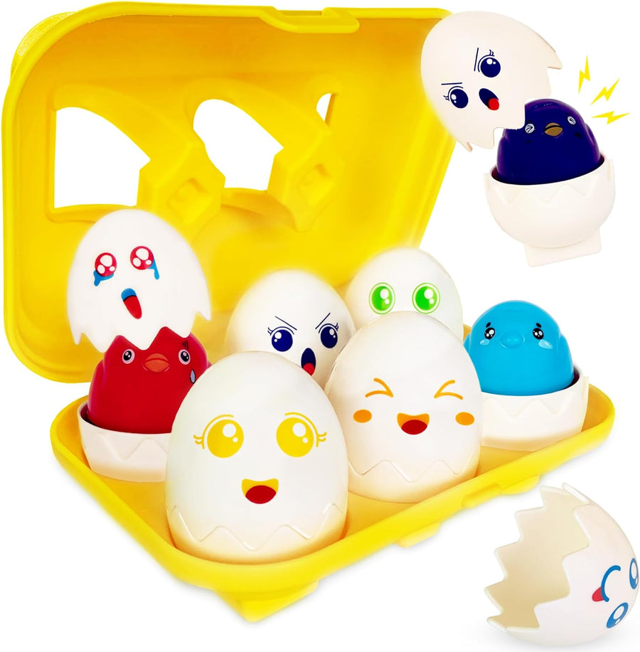Matching Eggs for Easter - Carton of 6 Egg Matching Toys