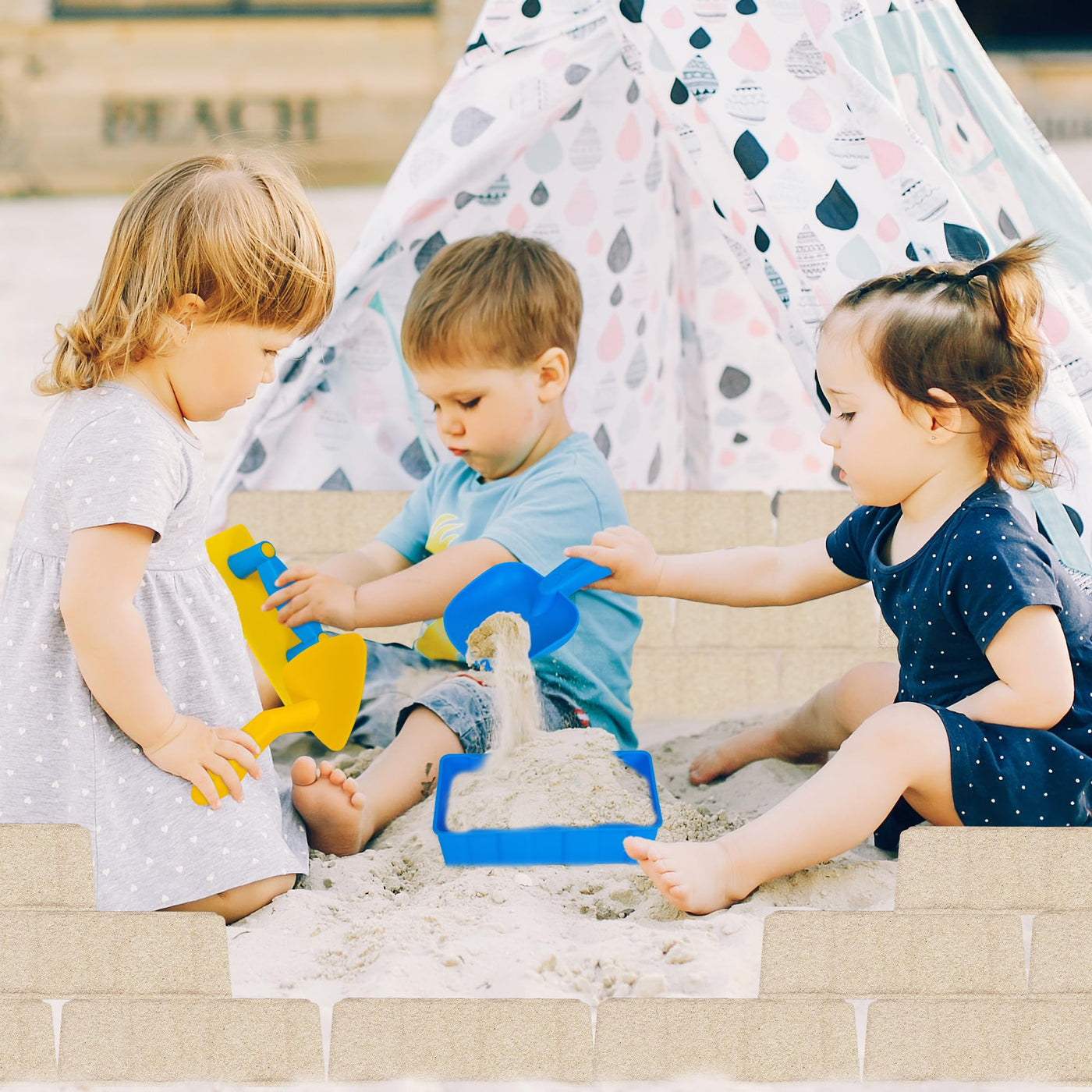 Snow Brick Maker for Kids - 4 Piece Snow Toy Set - Outdoor Snow Block Playset for Igloo Building with 2 Shovels, Snow Brick Mold, and Leveler