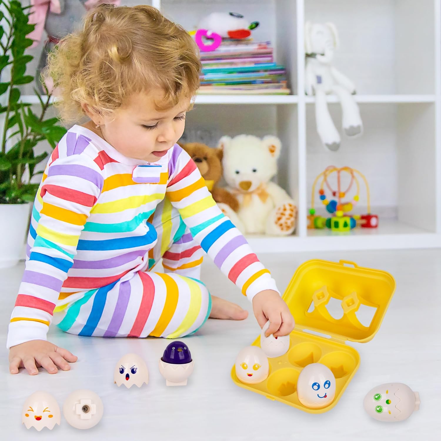Matching Eggs for Easter - Carton of 6 Egg Matching Toys