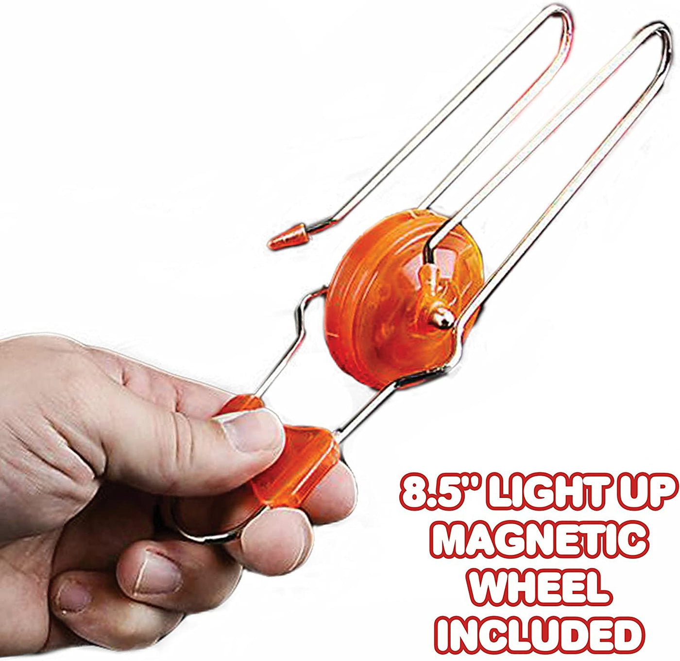 8" Gyro Wheel Retro Light Up Kids Toy with Flashing Lights