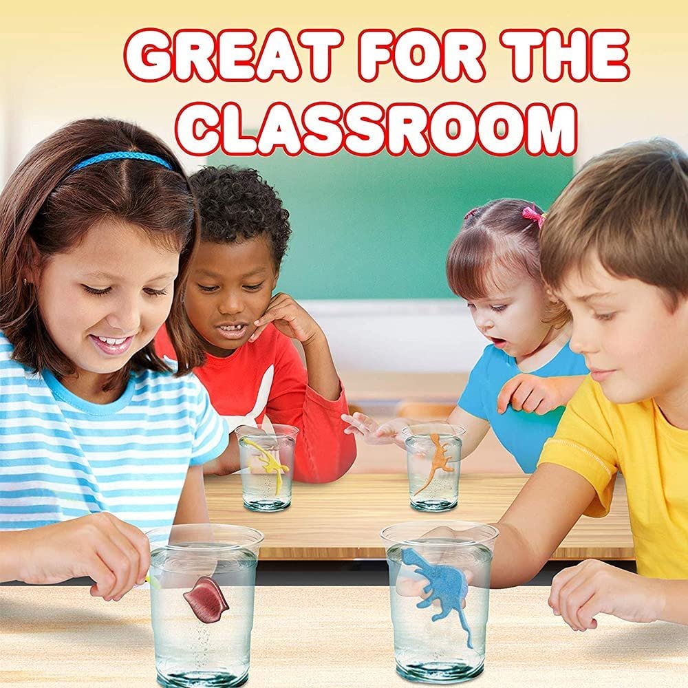Magic Growing Dinosaur Capsules, 2 Packs with 12 Expanding Dino Capsules Each, Grow in Water, Cute Color and Design Variety, Kids’ Birthday Party Favors, Contest Prize or Gift Idea