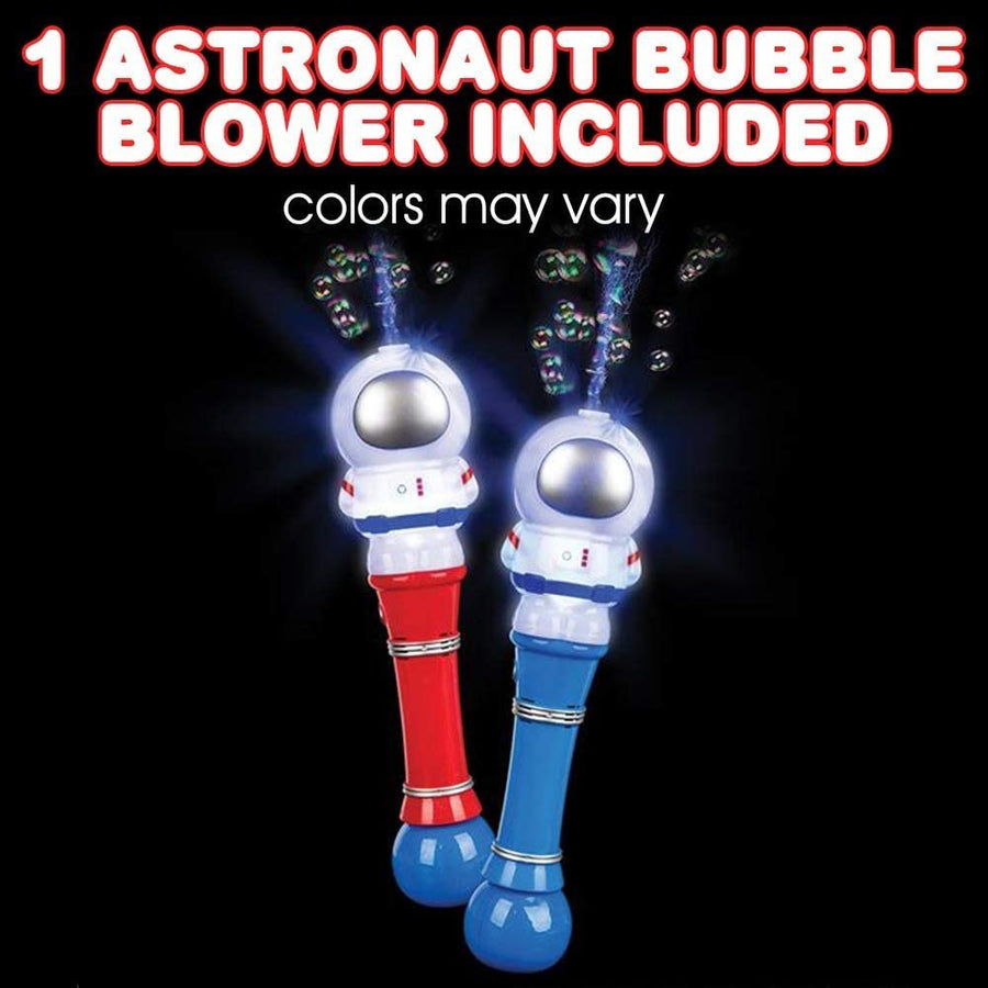 Astronaut Bubble Blower Wand, 12.5" Light Up Bubbles Wand with LED Effects