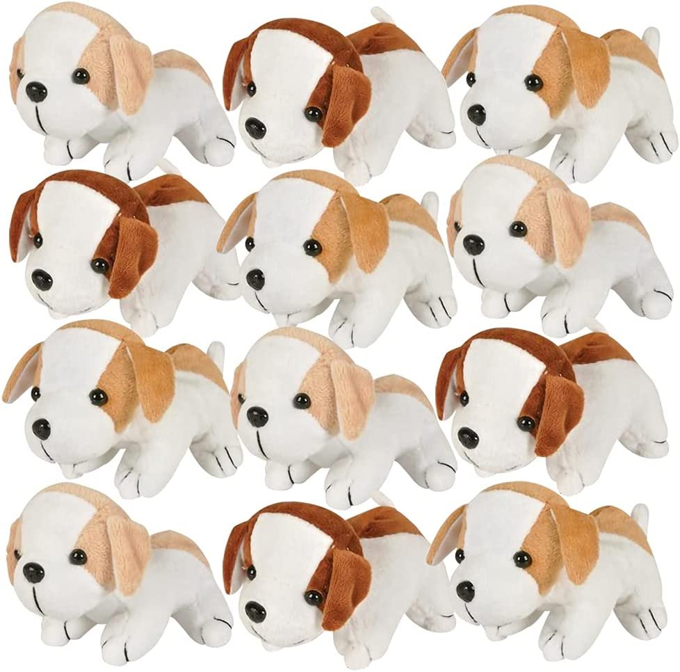 Stuffed Puppies, Dog Plushies, Set of 12, Plush Puppy Toys for