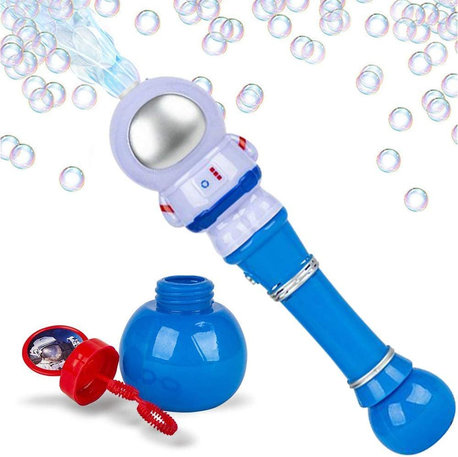 Astronaut Bubble Blower Wand, 12.5" Light Up Bubbles Wand with LED Effects