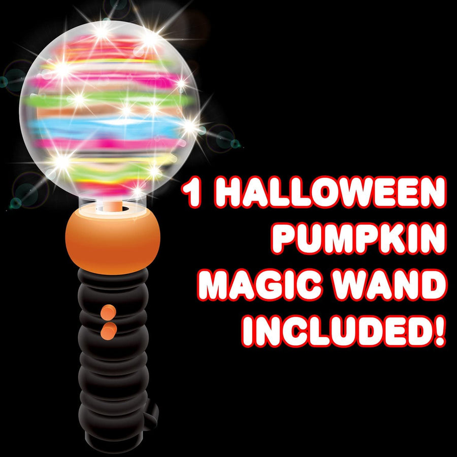 Light-Up Halloween Pumpkin Magic Wand Toy with Sound, Jack-O-Lantern Light Up Toys for Kids, with Light Up & Spinning & Sound Effects, for Kids, Halloween Party Favor