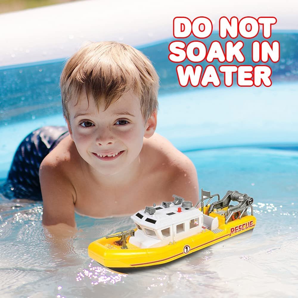 Aquatic Rescue Vessel, Battery-Operated Toy Ship for Kids, Floats in Water, Floating Bathtub and Pool Toy for Boys and Girls, Best Birthday for Children