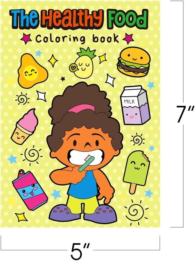 Dental Coloring Books for Kids, Set of 20, 5 x 7" Small Color Booklets, Dentist Office Giveaways, Favor Bag Fillers, Birthday Party Supplies, Art Gifts for Boys and Girls