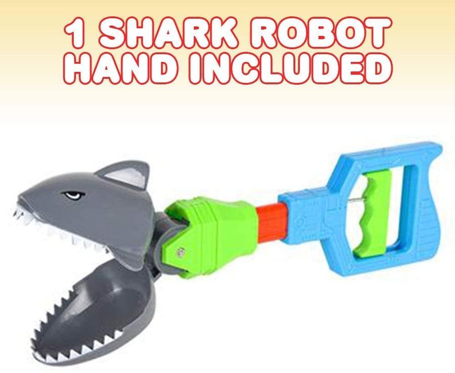 Shark Robot Hand, 1 PC, Cool Shark Grabber, Creature Reacher Toy for Kids, Durable Plastic Animal Grabber, Shark Birthday Party Favors, Great Birthday Gift for Boys and Girls, 14"
