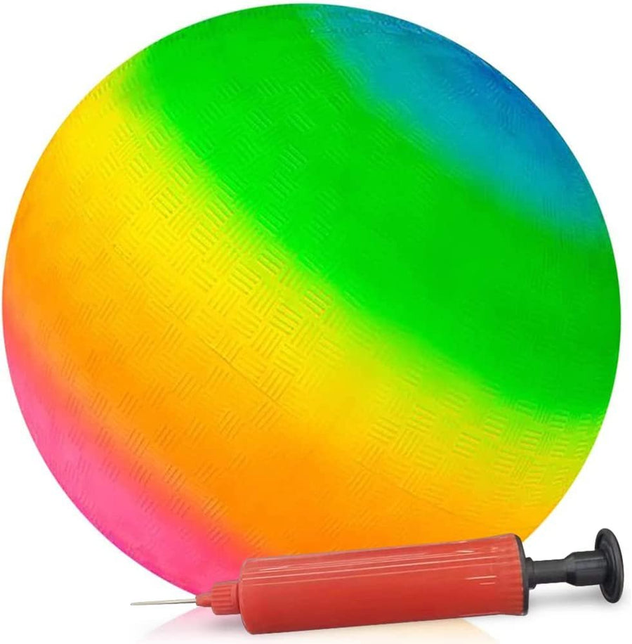 Bouncy 16" Rubber Kick Ball Playground for Kids with Hand Pump, Park & Beach Outdoor Fun
