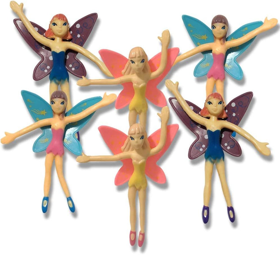 Bendable Fairy, Set of 12 Flexible Fairy Princesses, Birthday Party Favors for Boys and Girls, Stress Relief Fidget Toys for Kids and Adults, Goody Bag Stuffers, Piñata Fillers
