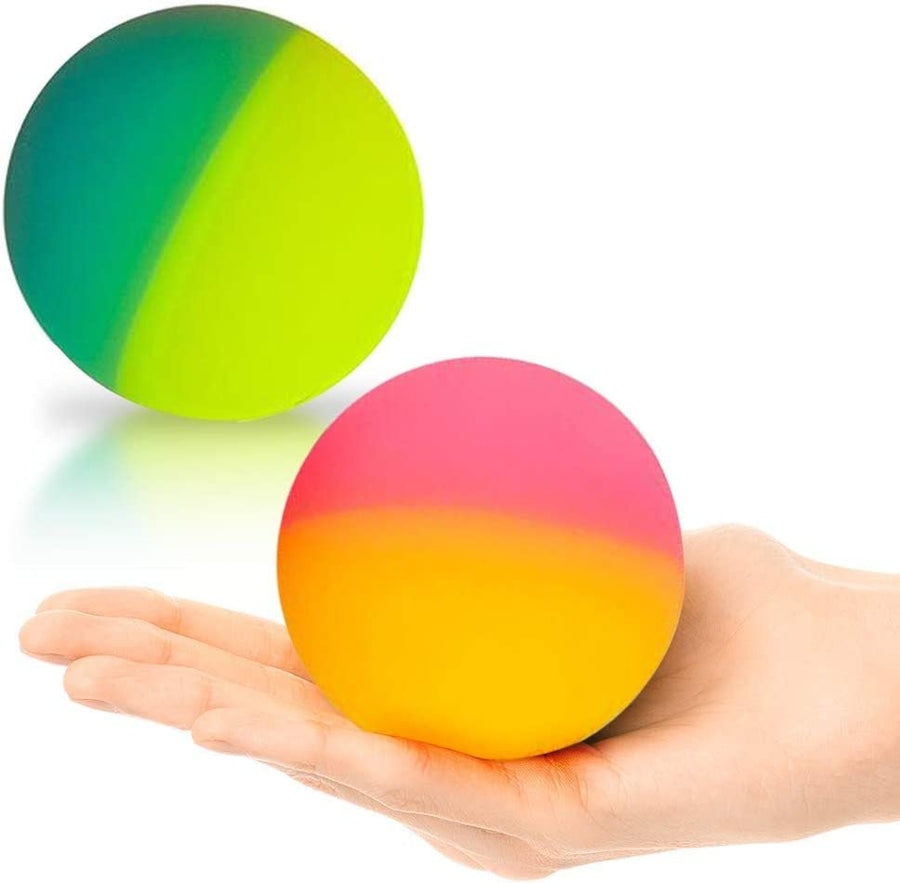 3" ICY Bouncy Balls for Kids, Large Extra-High Bounce Frosty Bouncing Balls - Set of 2