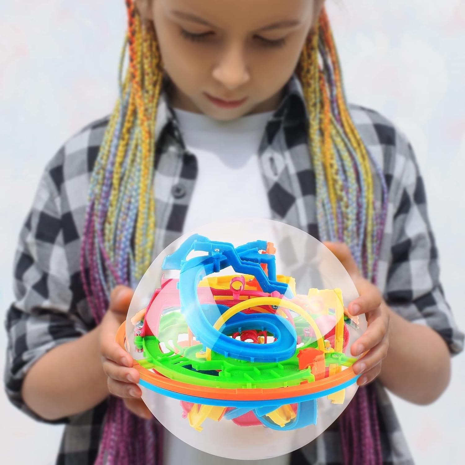 Gamieac 3D Maze Ball with 138 Challenges, Brain Teaser Puzzle Games for Kids and Adults, 3D Mind Games for Hours of Challenging Fun, Road Trip Game and Airplane Activities for Kids