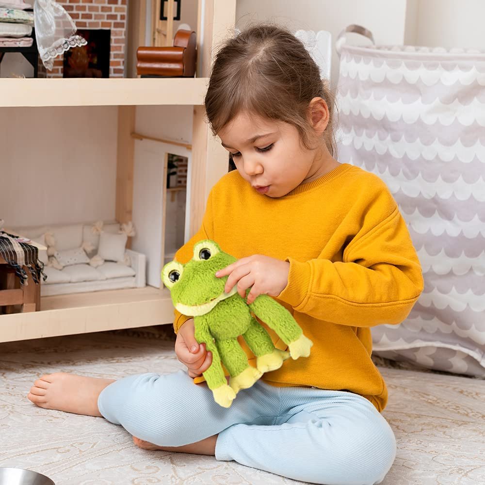 Bendable Plush Frog, 1 pc, Stuffed Frog Toy with Bending Limbs, Plush Material, Great for Imaginative Play, Animal Nursery Decoration, and Animal Party Decor