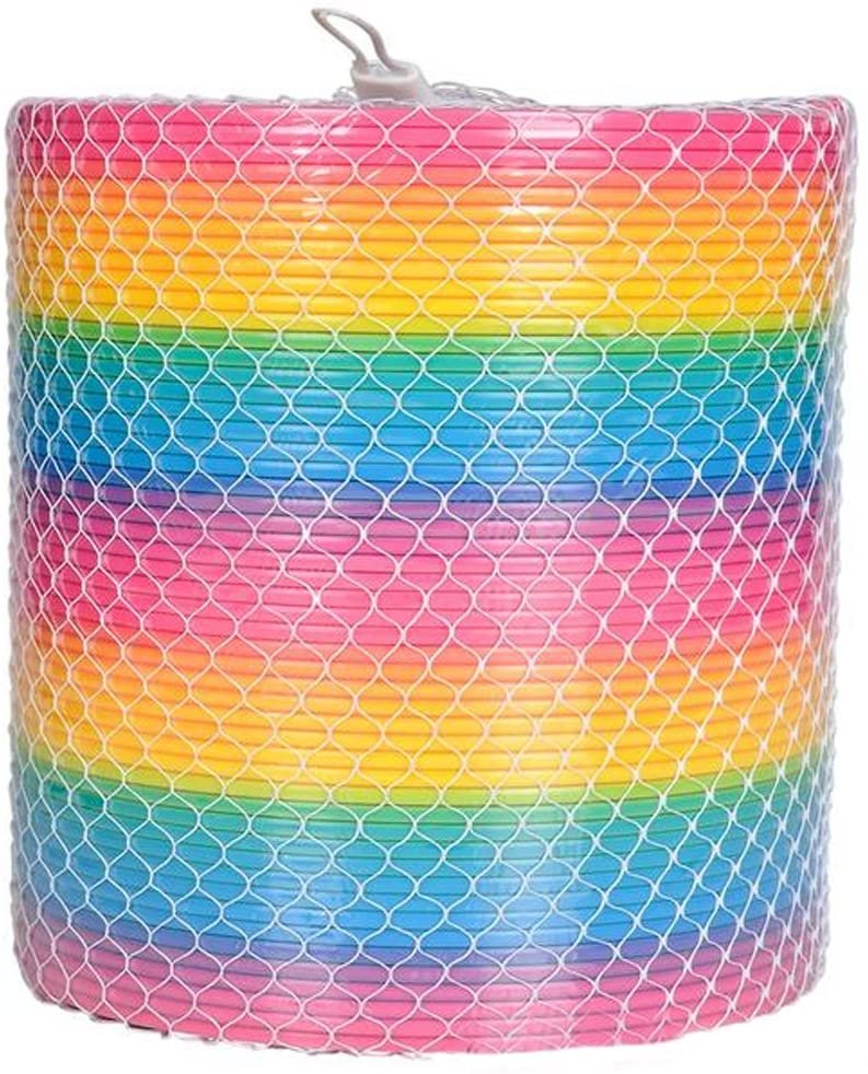 Gigantic Coil Spring - Opens to 16 Feet - Jumbo Plastic Rainbow Coil Spring - Great Gift idea for Boys and Girls Ages 3+