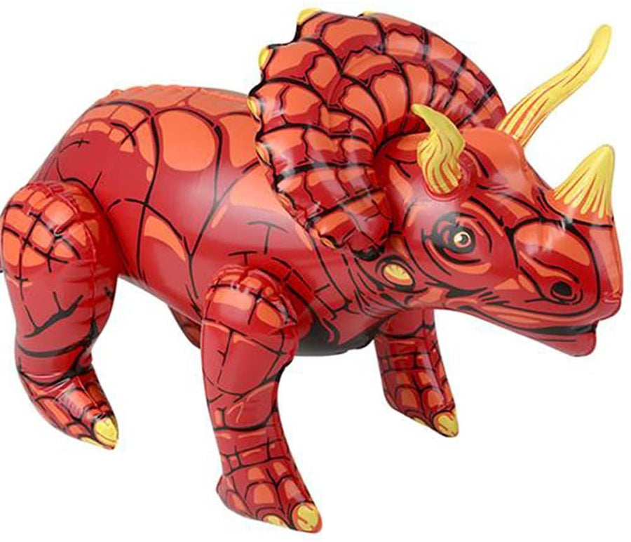 Triceratops Inflate, 1 PC, Realistic-Looking Inflatable Dinosaur Toy, Cool Dinosaur Party Decorations, Stands Without Support, Unique Inflatable Pool Toys for Kids, 26"es Long