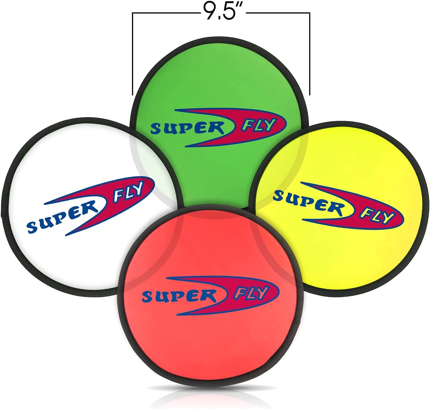 Folding Pocket Frisbee Set - 12 Pack - Foldable Frisbees for Kids and Adults - Colorful Flying Disc Toys - Fun Birthday Party Favors for Boys and Girls - Summer Outdoor Activity Game