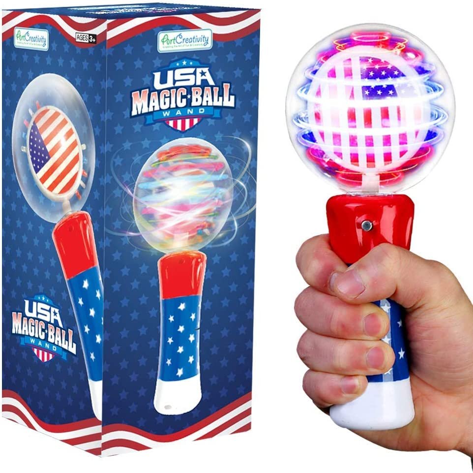 ArtCreativity 7.5 Inch Light Up Patriotic Magic Ball Toy Wand for Kids –  Art Creativity